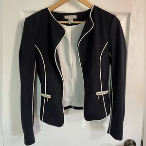 Fitted Blazer - Navy Blue - Size 6 US